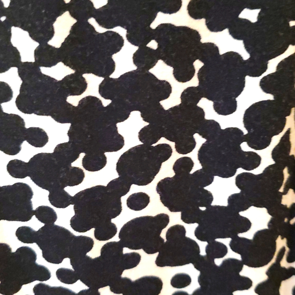 Ann Taylor: Sleeveless Sheath Dress, Size L, Black & White Ink Blot Pattern - Picture 2 of 5